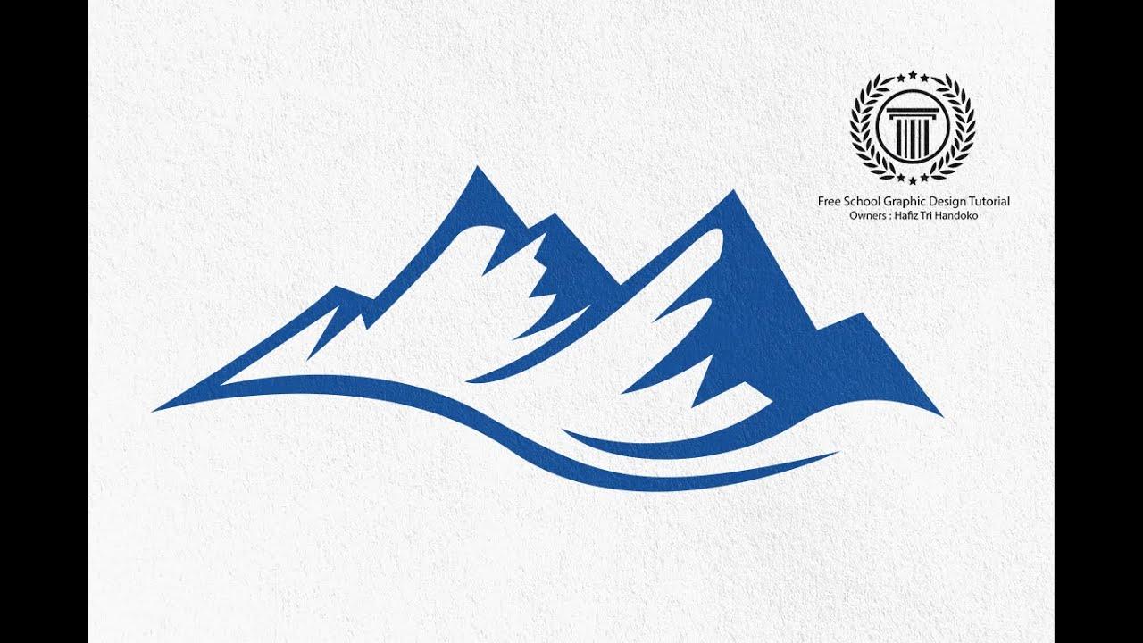 Graphic Mountain Logo - Mountain shape Logo Design Tutorial to Create a Simple logo