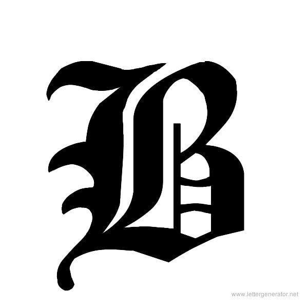 Gothic B Logo - Gothic Alphabet Gallery - Free Printable Alphabets | LETTER ...