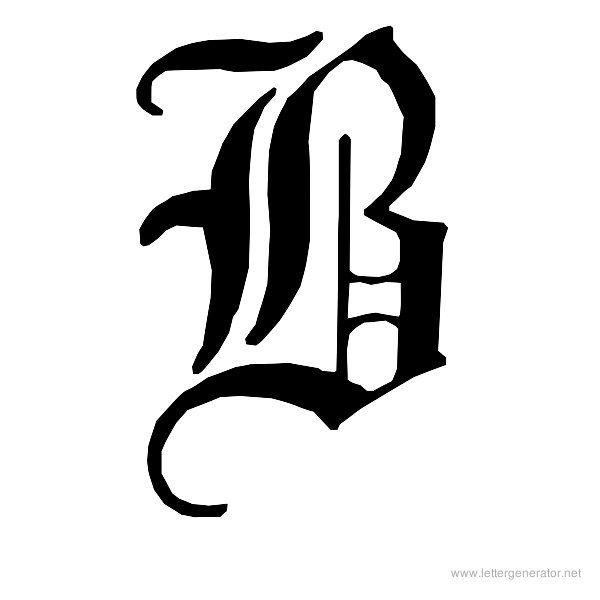 Gothic B Logo - Gothic Alphabet Gallery - Free Printable Alphabets | LETTER ...