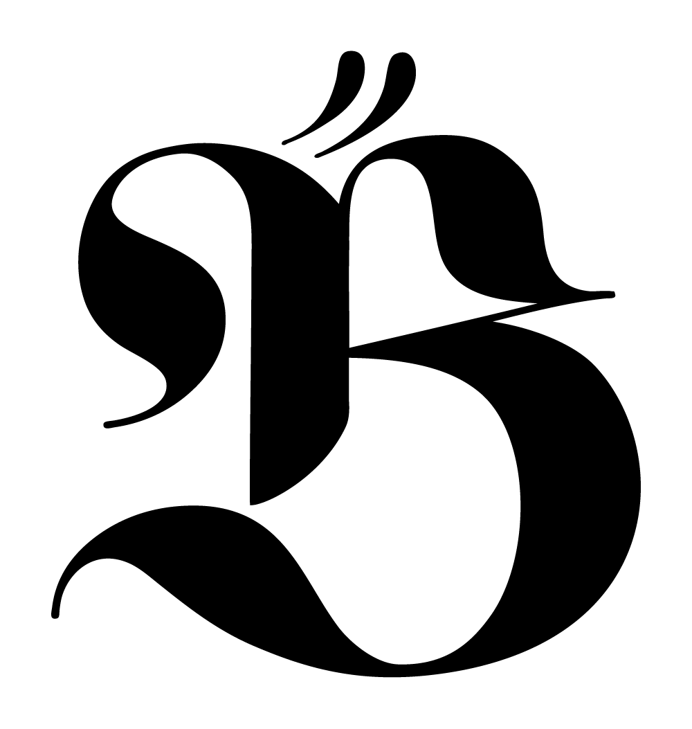 Gothic B Logo - Calligraphic letter B in 15th century gothic style Art
