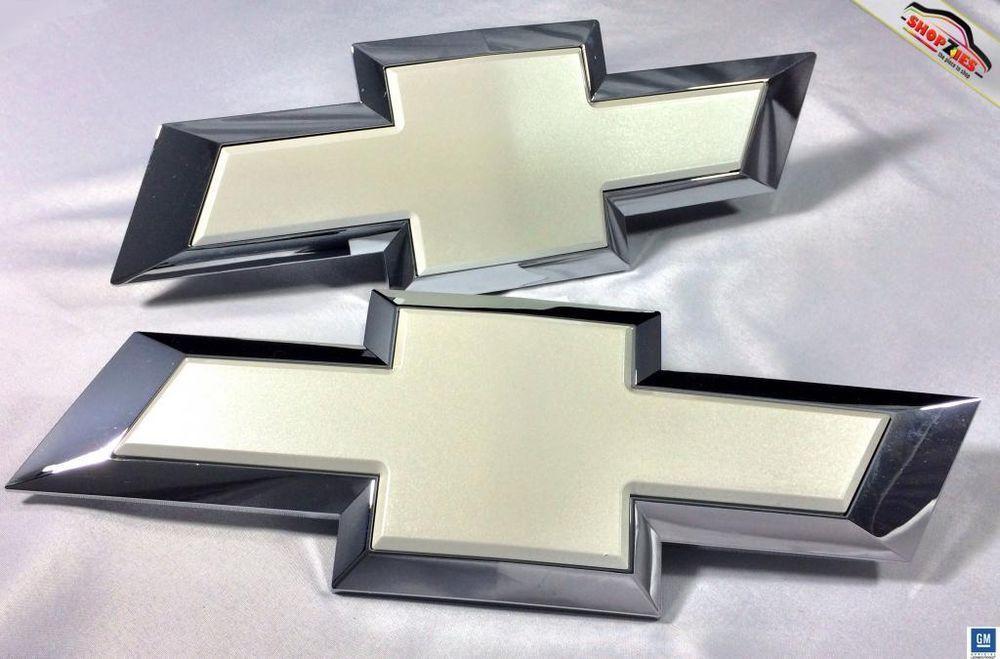 Diamond Chevrolet Logo - Chevy Silverado Bowtie Emblem Billet Insert Replacement 2pc Set ...