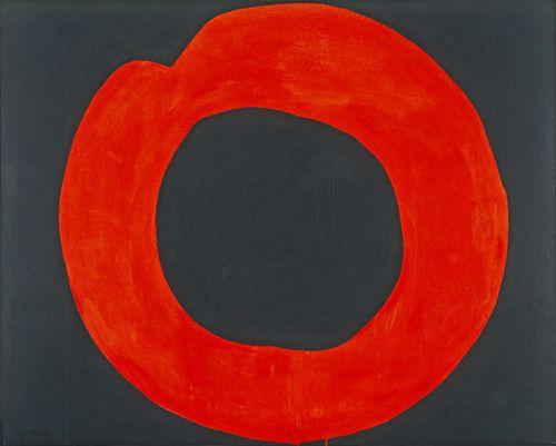 Black and Red Circle Logo - Red Circle on Black, 1965 - Jiro Yoshihara - WikiArt.org