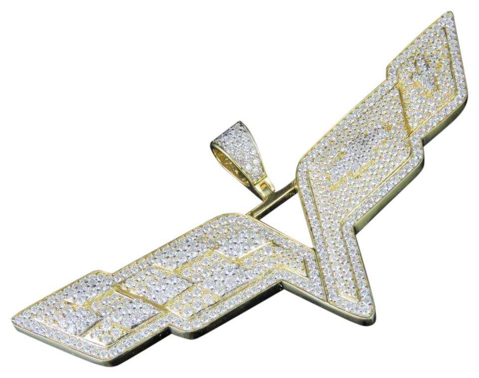 Crossed C Logo - Jewelry Unlimited 10k Yellow Gold Men's Real Diamond Chevrolet ...