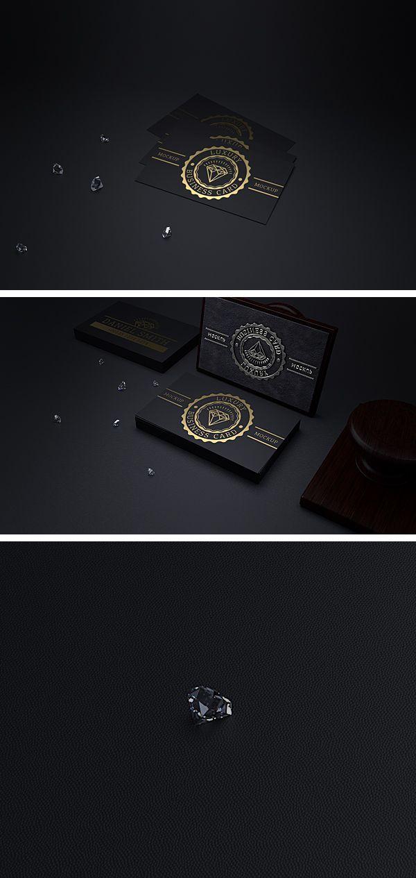 Black Cards Logo - Black & Gold Business Card Mock-Up on Behance
