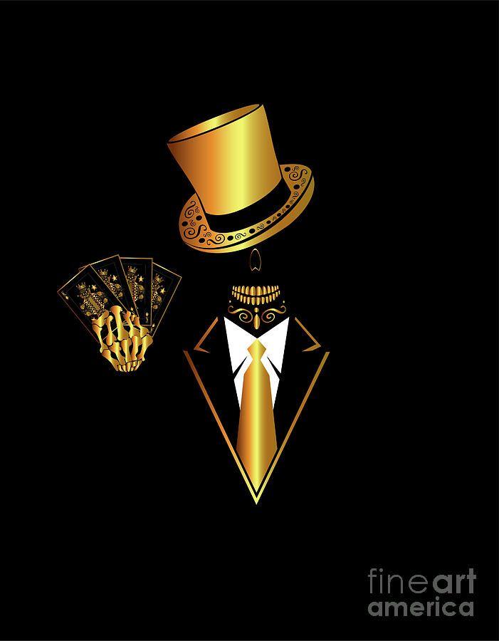 Black Cards Logo - Casino Logo With Skull Icon And Cards, Gold And Black Color Digital ...