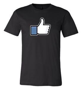 FB Like Logo - Face book FB Like thumbs up logo Funny T-Shirt 6 Sizes S-3XL!! Free ...