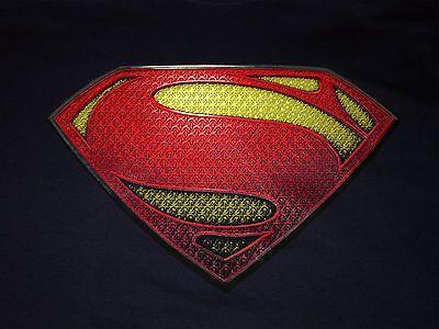 Man of Steel Logo - Superman Man of Steel Logo Licensed TV Movie DC Comics Navy Blue
