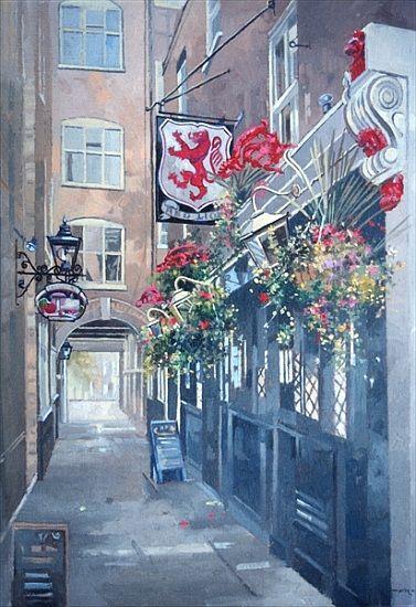 Red Lion with Crown Logo - The Red Lion, Crown Passage, St. Jamess, - Peter Miller as art print ...