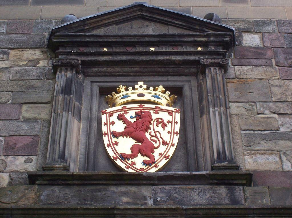 Red Lion with Crown Logo - The Lion Rampant and Crown, Edinburgh Castle, Edinburgh, N