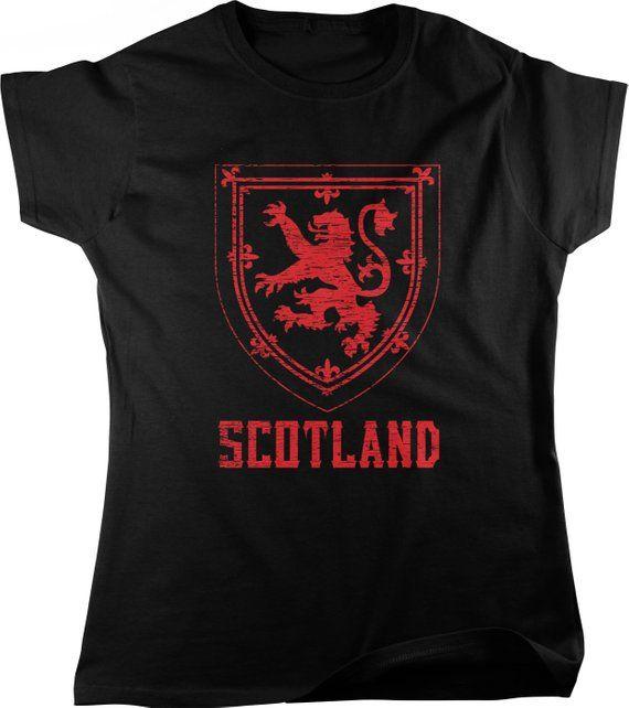 Red Lion with Crown Logo - Scotland Coat of Arms King of Scots Red Lion Crown of