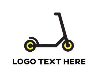 Scooter Logo - Logo Maker this Black Scooter Logo Template Instantly