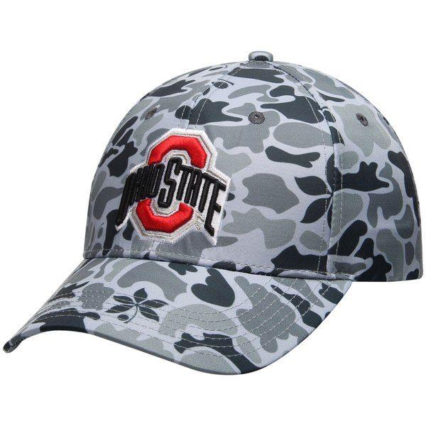 Ohio State Camo Logo - Camo Ohio State Buckeyes Grey Camo Cover Adjustable Hat
