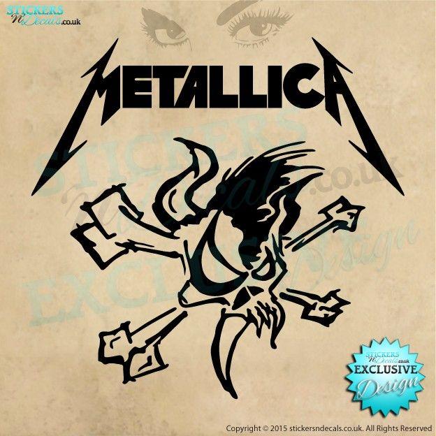 Metallica Skull Logo - Metallica logo Wall Art - Vinyl Wall Decal