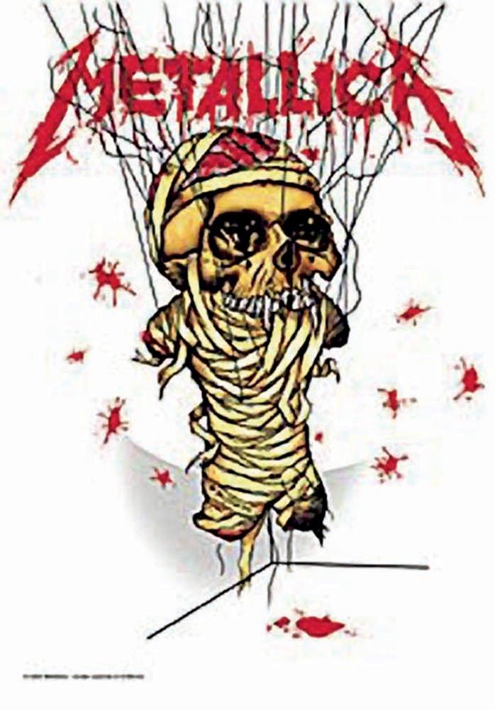 Metallica Skull Logo - Metallica One Fabric Poster