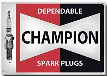 Champion Spark Plug Old Logo - Amazon.com : Champion Spark Plugs old style advertising quality ...