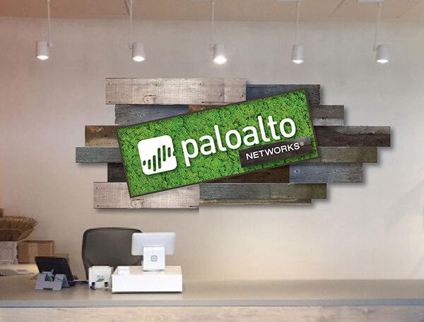 Corporate Wall Logo - Brand signs for business using moss and plants to bring the outdoors in!
