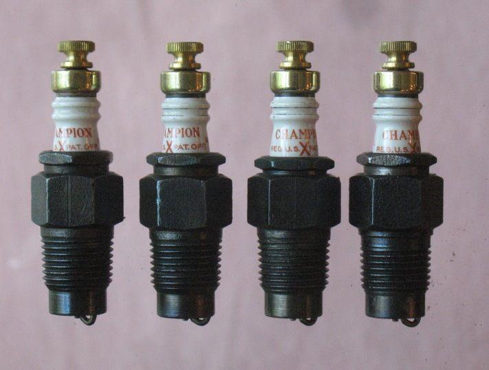 Champion Spark Plug Old Logo - Model T Ford Forum: Spark Plugs ; old style vs modern with adapter
