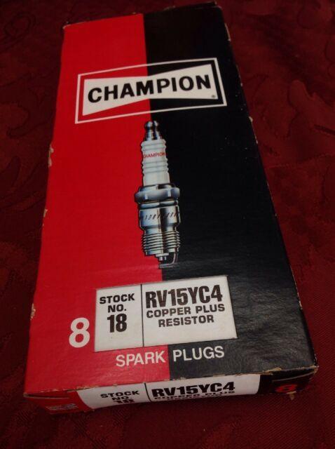 Champion Spark Plug Old Logo - Vintage Champion Spark Plugs New Old Stock Original Box 8 Rv15Yc4