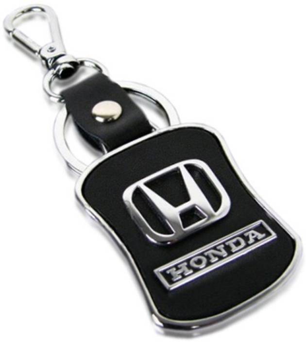 Imported Car Logo - DREAMHUB Imported HONDA Leather And Chrome Car Logo Locking Keychain ...