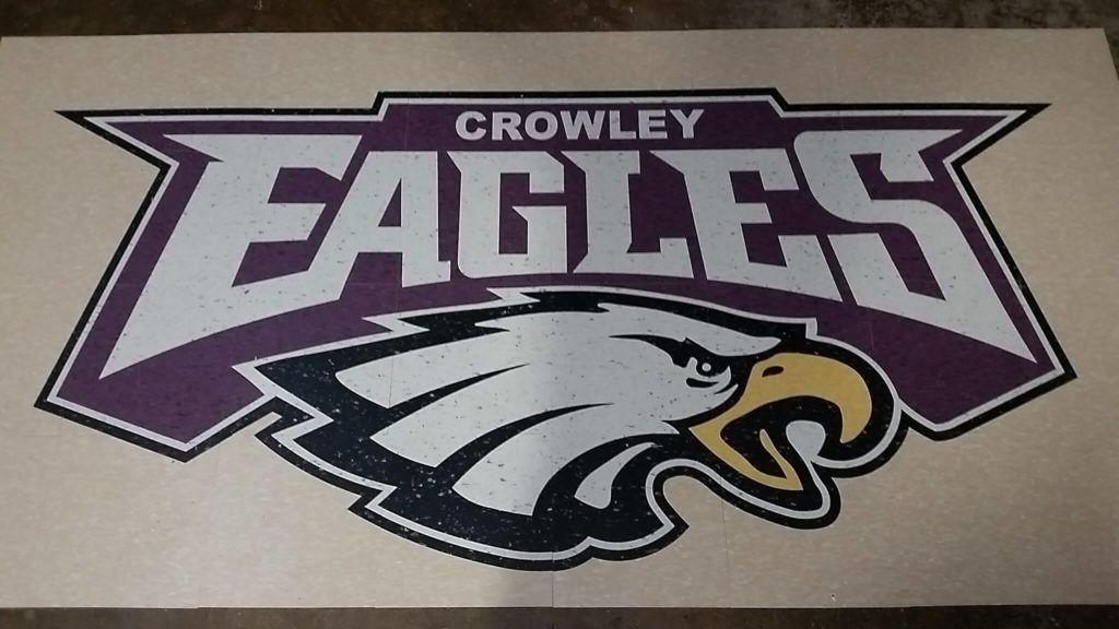 Crowley Eagles Logo - Custom Flooring. Floor Inlays
