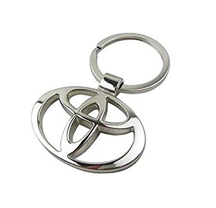 Imported Car Logo - Eshop24X7 Toyota Chrome Plated Steel Imported Key Chain Key Ring Car ...
