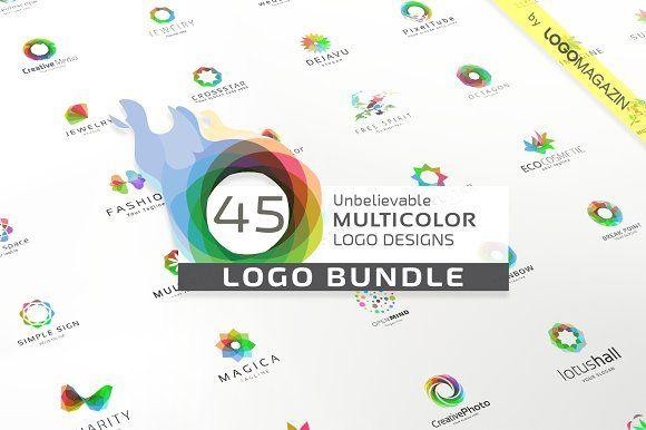 Multi Color Line Logo - 45 Multicolor Logos Bundle ~ Logo Templates ~ Creative Market