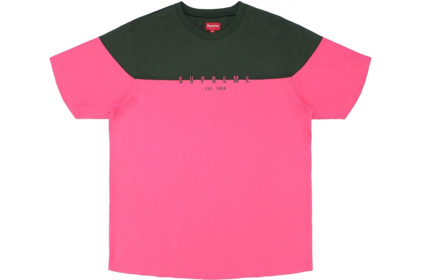 Top Pink Logo - FW18 Supreme Split Logo S/S Top Pink