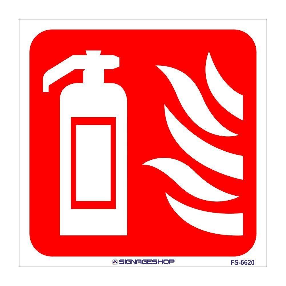 Fire Extinguisher Logo - SignageShop Glow in Dark Fire Extinguisher Sign: Amazon.in