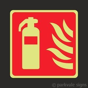 Fire Extinguisher Logo - Photoluminescent Fire Extinguisher Logo Sign | eBay