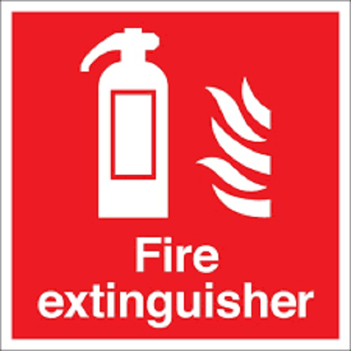 Fire Extinguisher Logo - Square Fire Extinguisher Signage, For To Indicate Fire Extinguisher