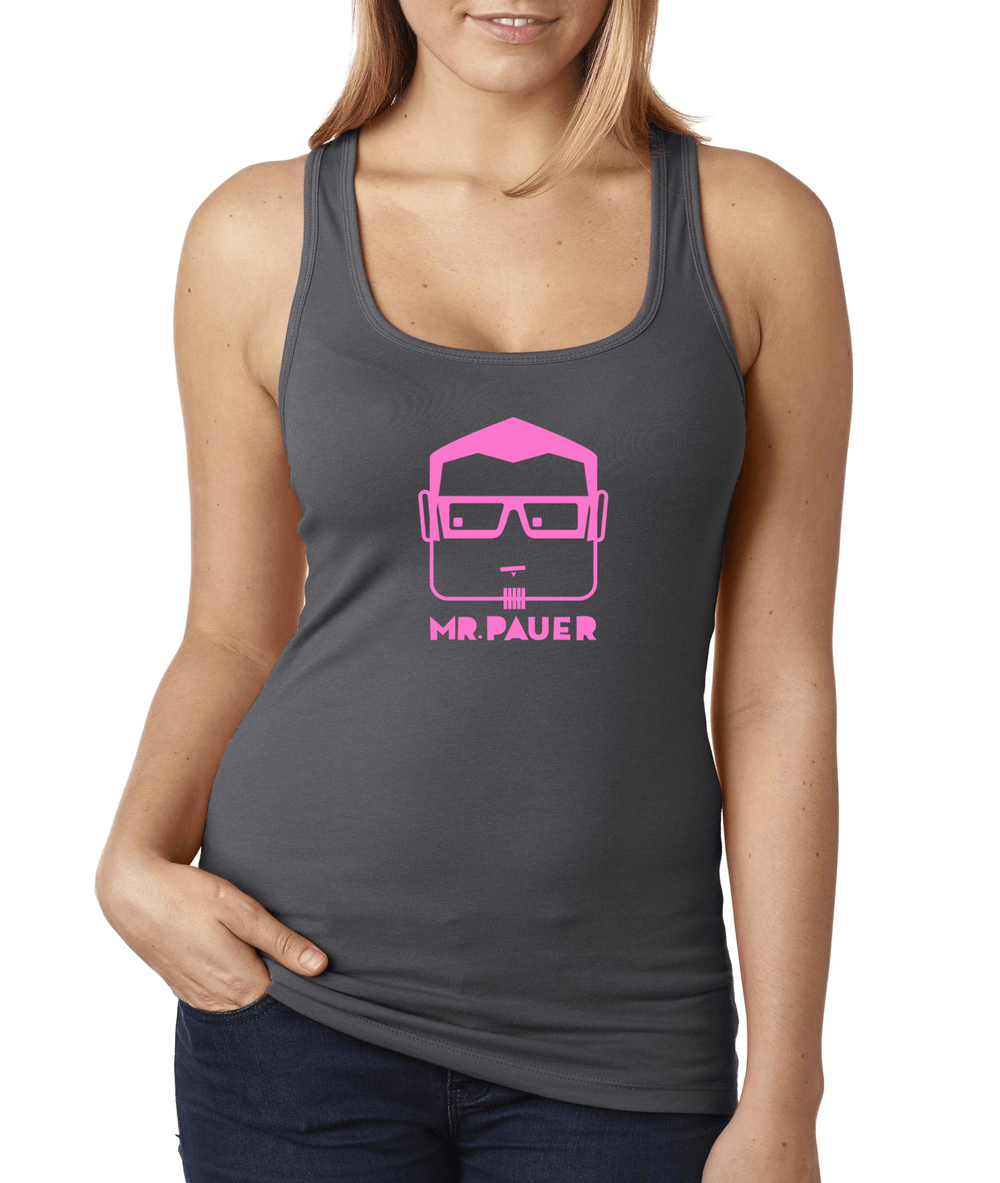 Top Pink Logo - Gray Women Tank Top / Pink logo — Mr. Pauer