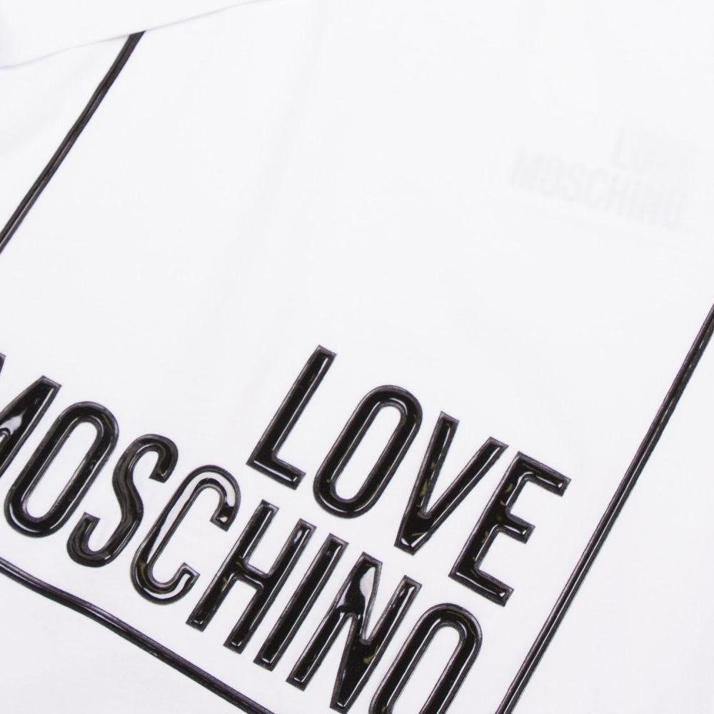 Box S Logo - Love Moschino Womens Rubber Logo Box S/s T Shirt | Hurleys