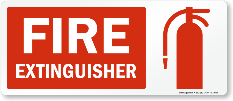 Fire Extinguisher Logo - Fire Extinguisher (with graphic on right) Sign, SKU: S-1667 ...