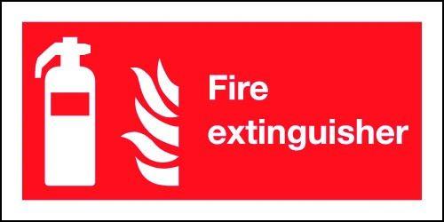 Fire Extinguisher Logo - Essential Fire Safety Signs With Fire Extinguisher And Flame Symbols ...