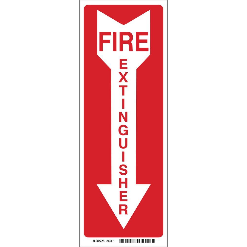 Fire Extinguisher Arrow Logo - Brady 24 in. x 4 in. Fiberglass Fire Extinguisher with Arrow Sign ...