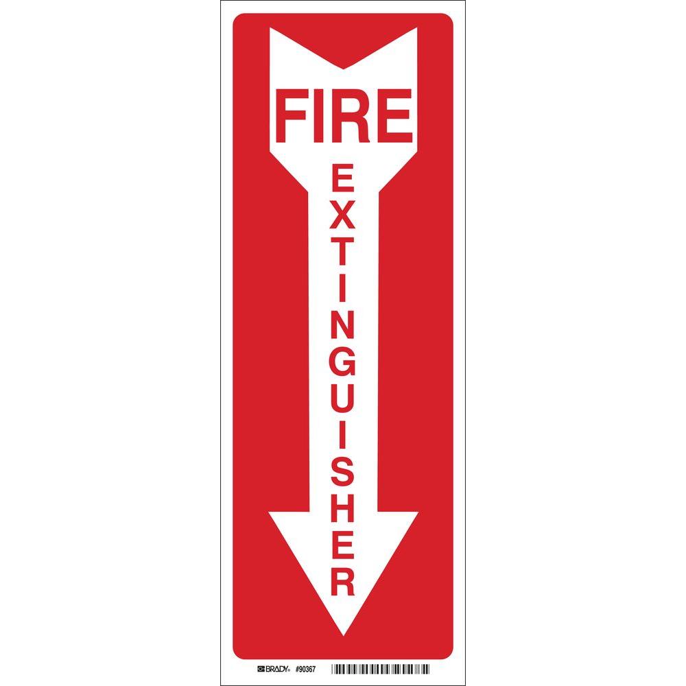 Fire Extinguisher Logo - Brady 24 in. x 4 in. Fiberglass Fire Extinguisher with Arrow Sign ...