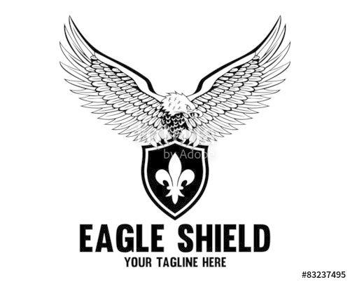 Eagle Shield Logo - Eagle Shield Black and White Logo Templates