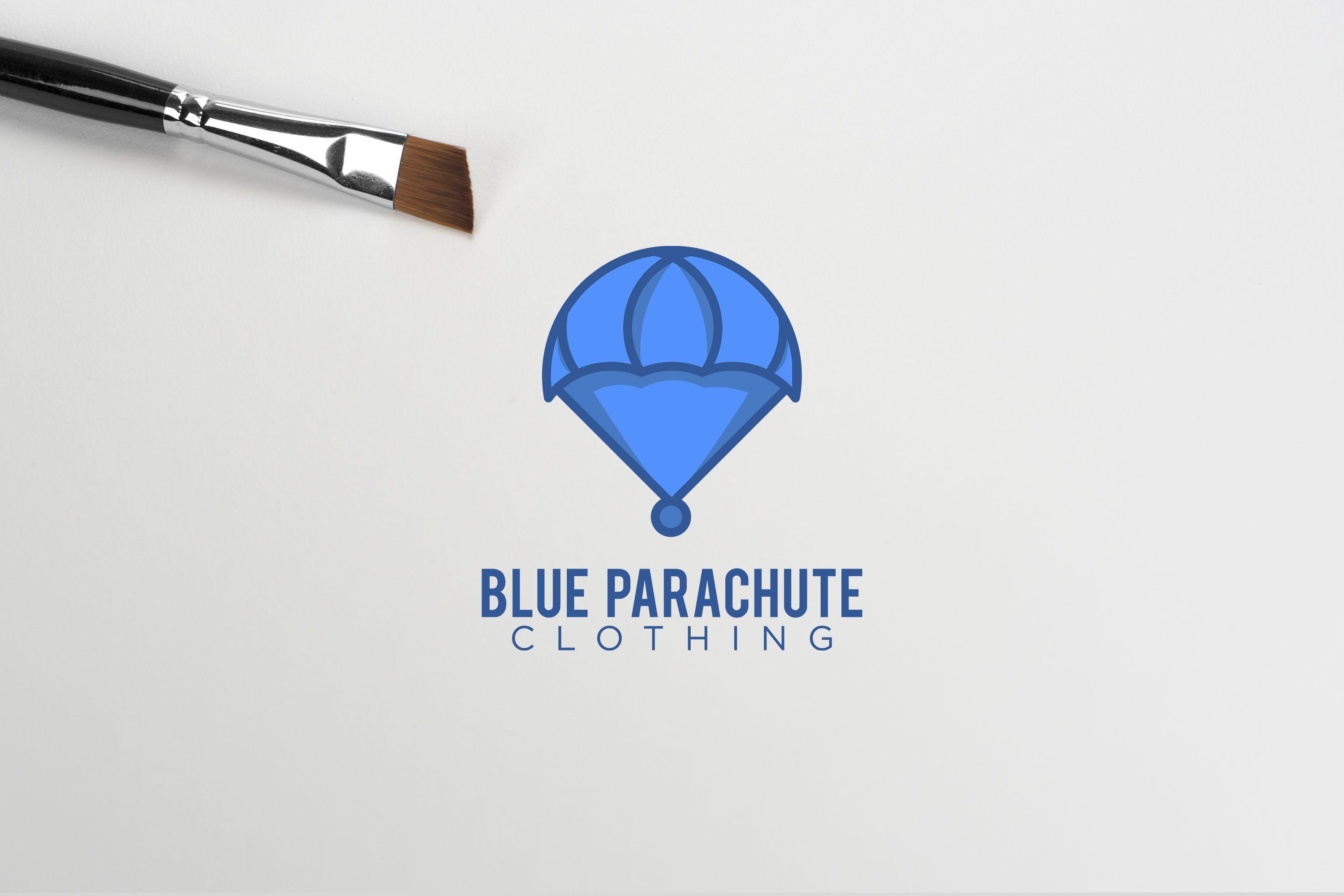 Blue Brand Name Logo - Blue Parachute Clothing Brand Logo