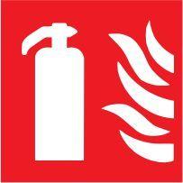 Fire Extinguisher Logo - Fire Sign extinguisher point. Mascot Signs