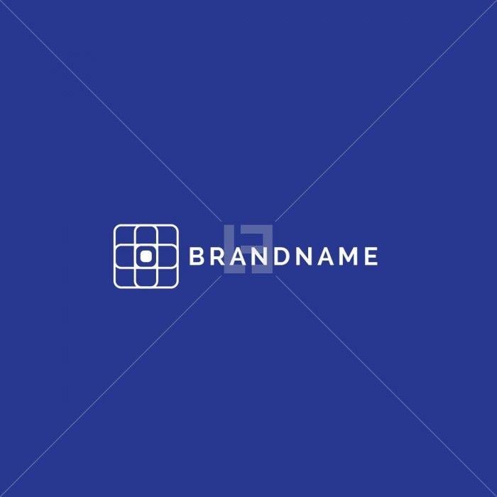 Blue Brand Name Logo - Minimal Blue Cross Exclusive Logo Design | Logo-Es.Com