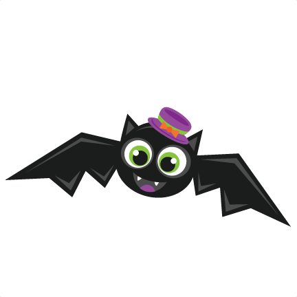 Cute Bat Logo - Halloween Bat scrapbook cut file cute clipart files for silhouette