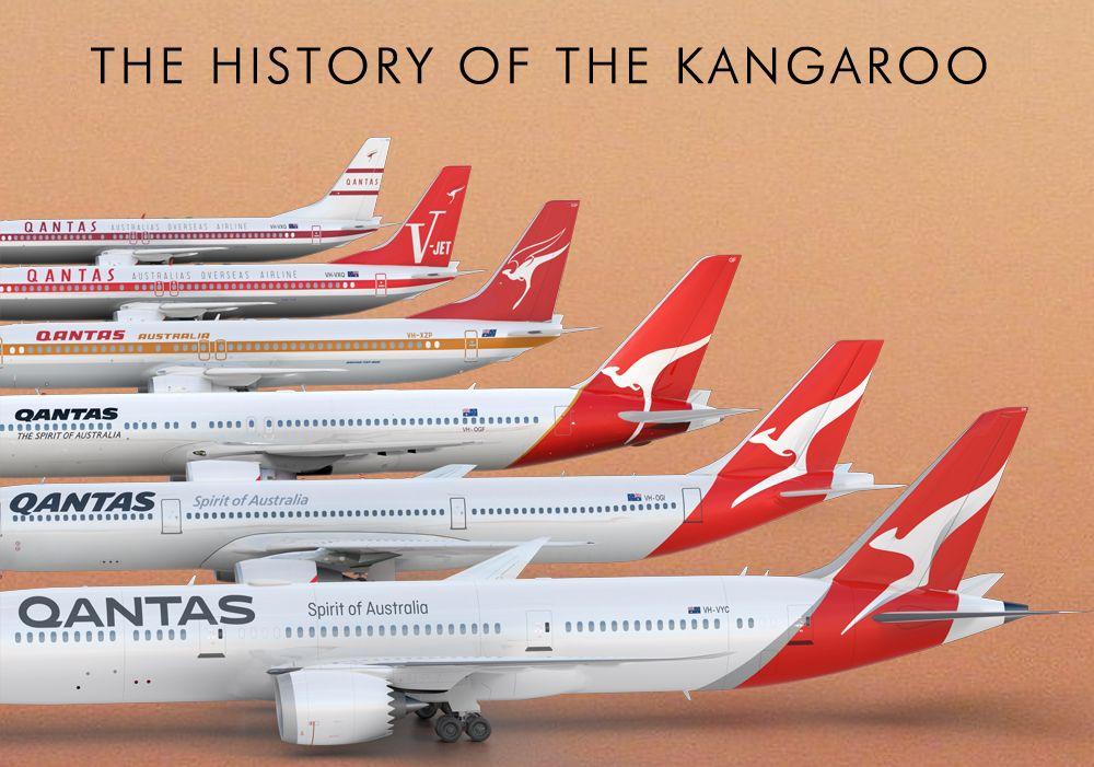 Kangaroo Airline Logo - Qantas unveils its “next generation” Dreamliner cabins and an update ...