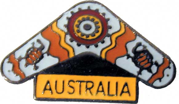 Australian Boomerang Logo - Australian Boomerang Turtle Design Pin