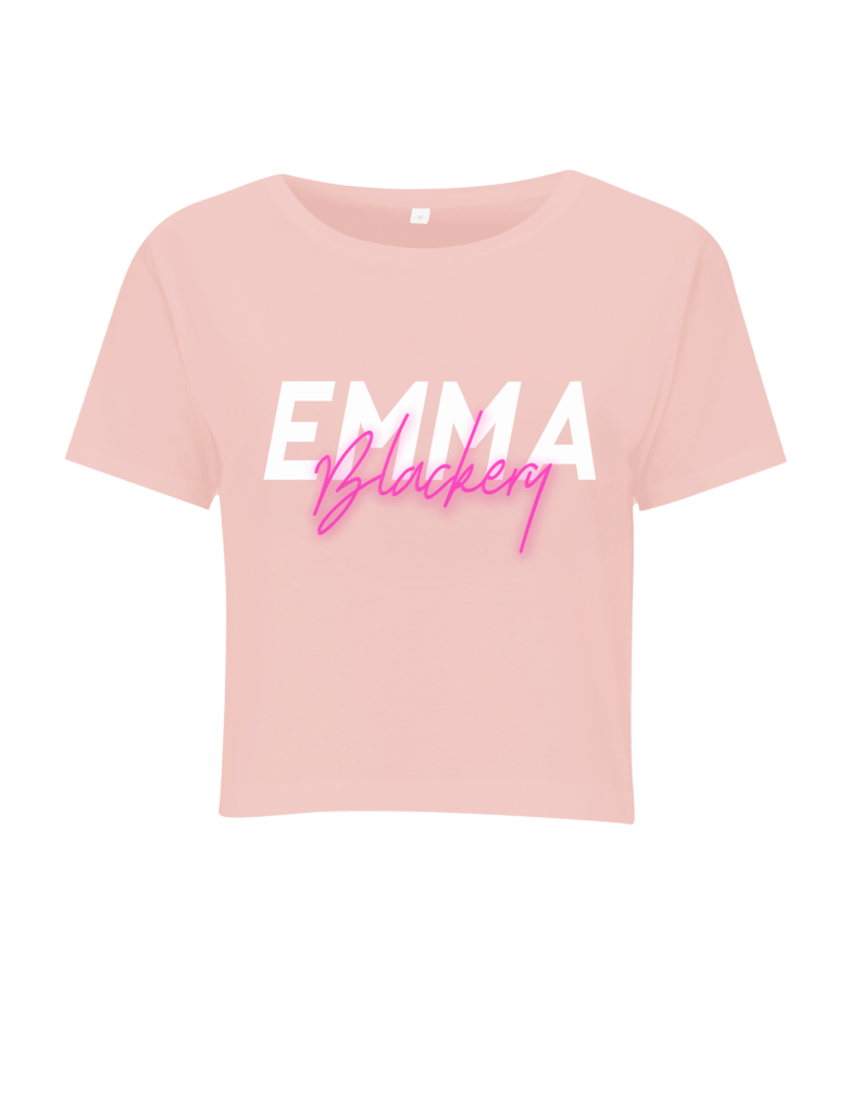 Top Pink Logo - Logo' Pink Crop Top – Emma Blackery