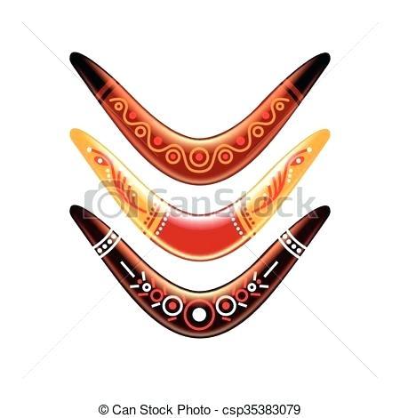 Australian Boomerang Logo - Boomerang Design Flat Design Icon Of Boomerang In Colors Vector ...