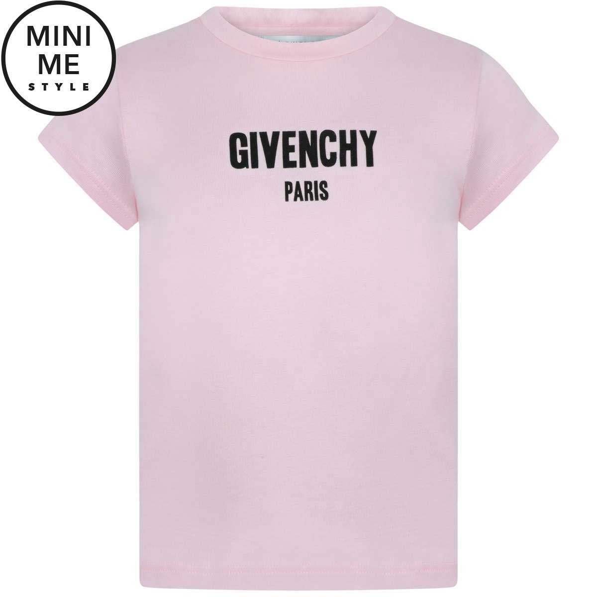 Top Pink Logo - Givenchy Girls Pink Logo Print Top
