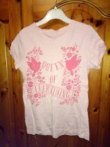 Top Pink Logo - F&F Pink +logo Girls T Shirt Top Age 7 8 Years