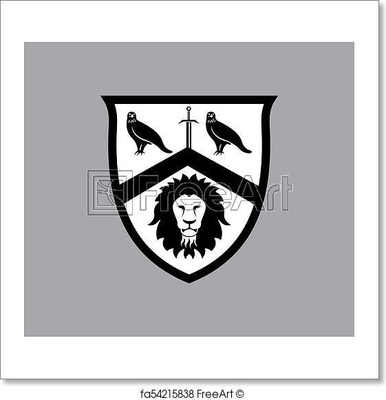 Black Eagle Shield Logo - Free art print of Lion eagle shield logo | FreeArt | fa54215838