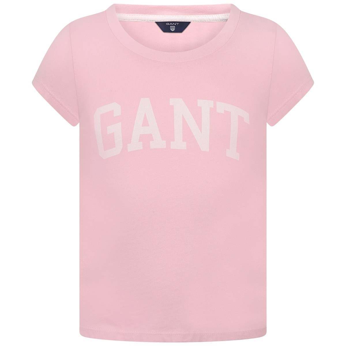 Top Pink Logo - Gant Girls Pink Logo Print Top