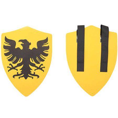 Black Eagle Shield Logo - Hero's Edge Foam Shield, Yellow with Black Eagle, 24